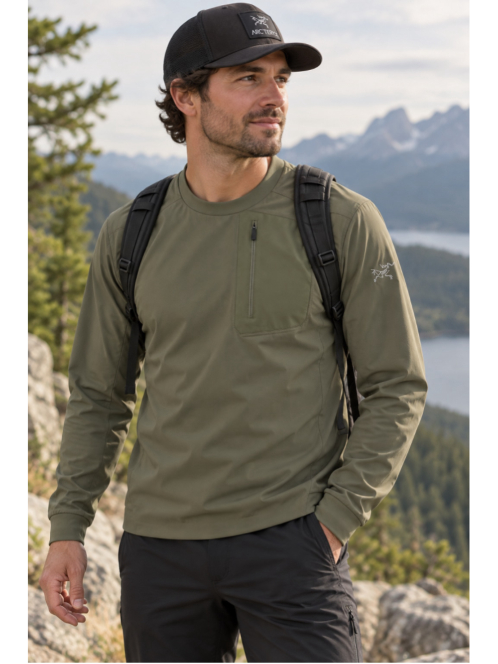 Arc'teryx Proton Men's Olive Green Crewneck Lightweight M
Pullover Long Sleeve